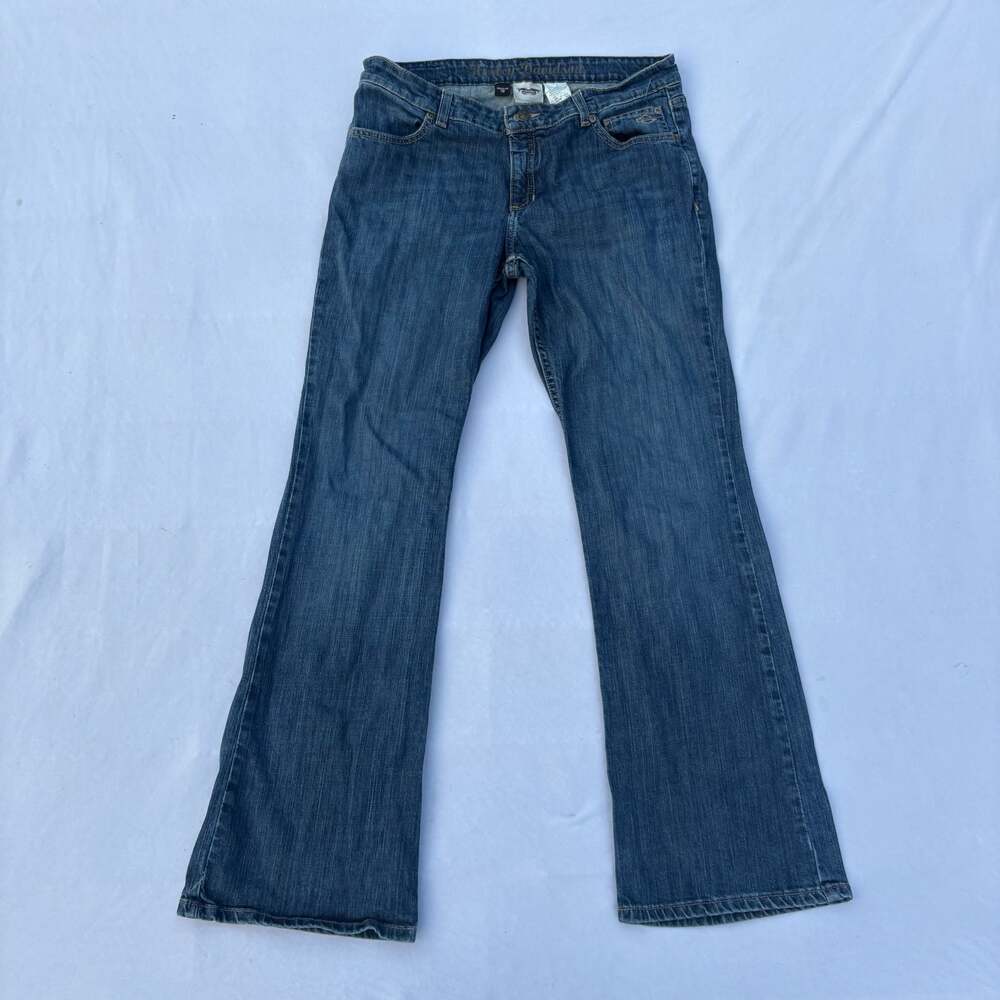 Harley Davidson Genuine Motor Clothes Bootcut Blue Denim Jeans Size 10 Regular
